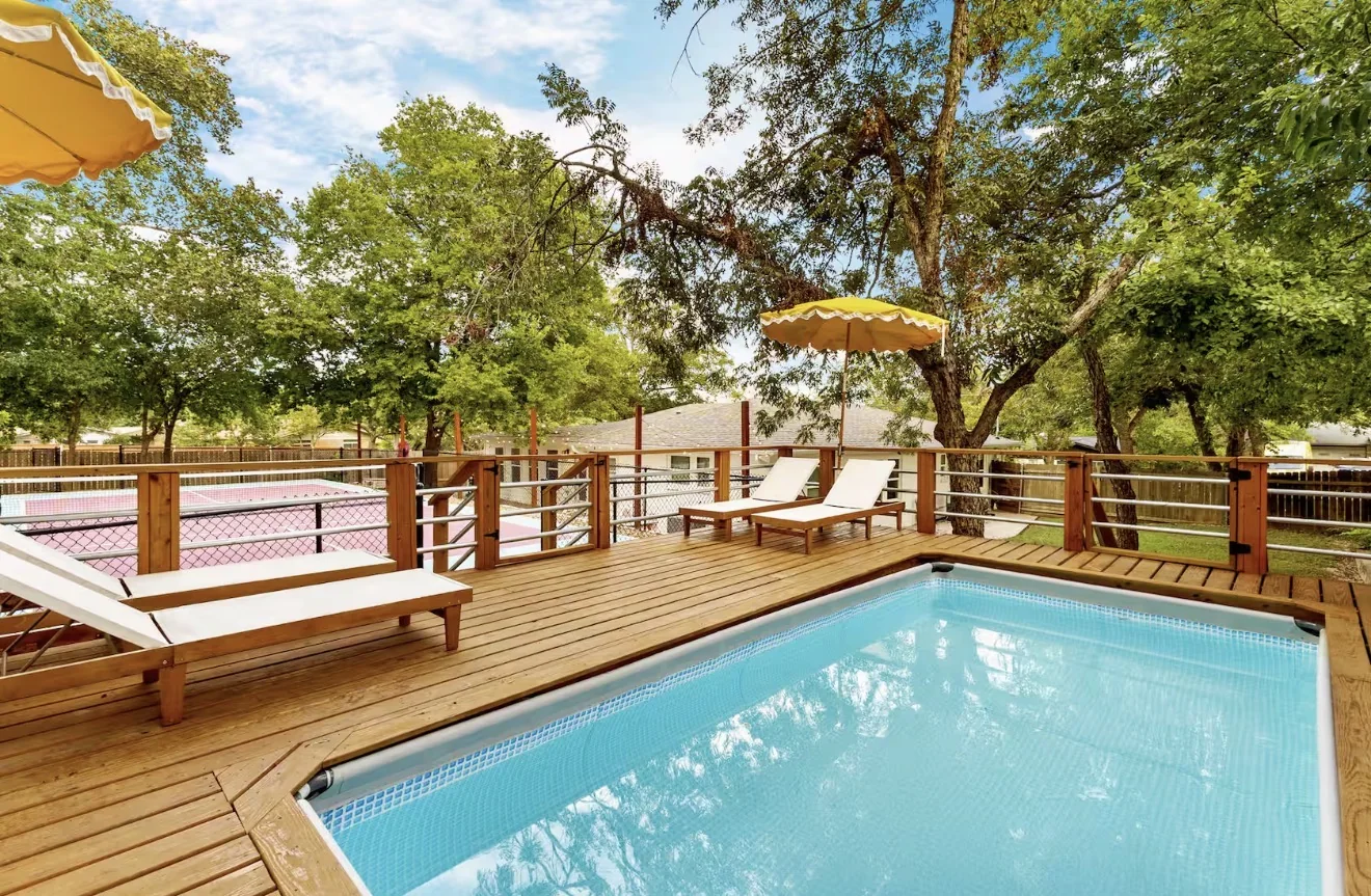 Airbnb pool deck