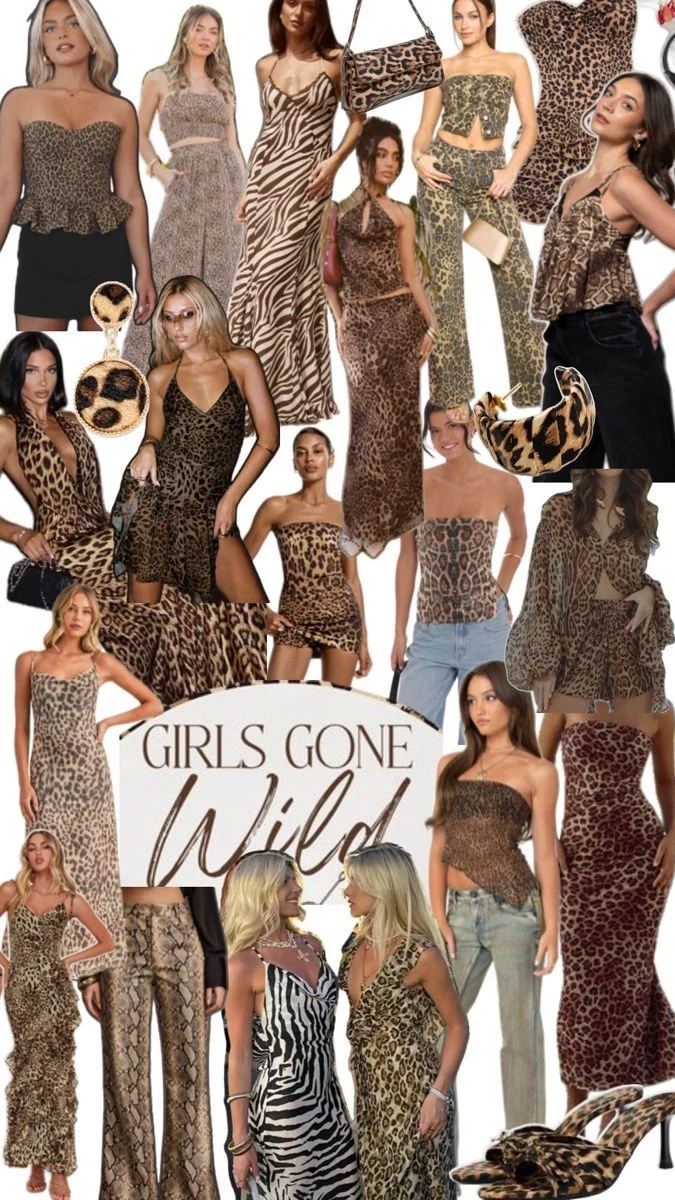 Girls Gone Wild animal print mood board